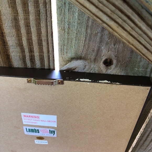 Lambs & Ivy Framed Green & Brown Appliqué Giraffe For Baby Nursery /Child’s Room - Picture 4 of 5